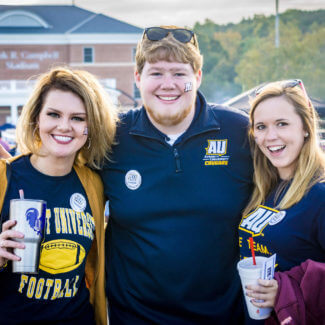 students at averett home game